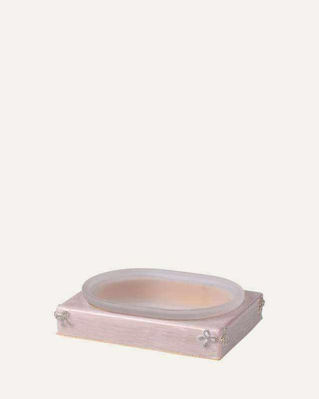 Lola Pave Bows Rectangle Soap Dish